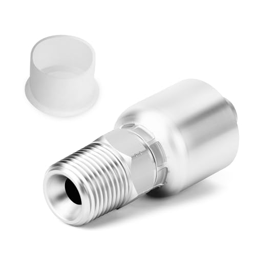 Image of TAISHER 6PCS Carbon Steel Hydraulic Hose Fitting, 3 /8 inch Hose x 3 /8 inch NPT Male