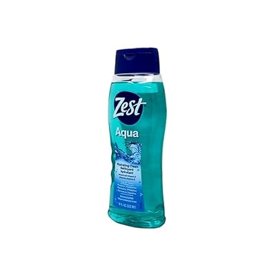 Zest Hydrating Body Wash - Aqua - Moisturizing Body Wash for Men and Women - Bath Soap with Vitamin E - Gentle Paraben Free Formula - 6 pc