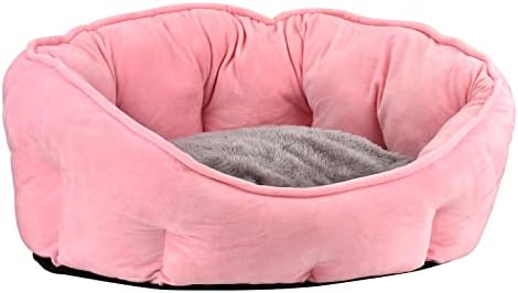 Queta Pet Bed for Cats and Small Medium Dogs Cuddler with Soft Cushion Round Nesting Cave Bed Pet Cat Bed for Cats and Small Dogs, 46 x 46 x 23 cm