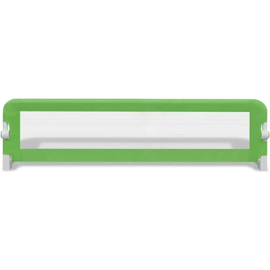 Kleinkind Bettschutzgitter 2 Stück Grün 150x42 cm, Polyestergewebe und Metallschlauch, für Kinderbett und Elternbett, Rausfallschutz und Absturzsicherung im Schlafzimmer und Reisebett