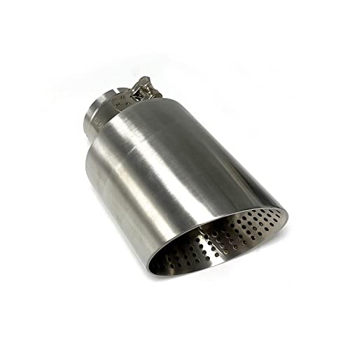 Boquilla de escape universal de acero inoxidable mate para tubos de 57mm a 63mm
