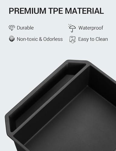 Image of Motrobe Center Console Organizer for Tesla Cybertruck 2024 2025 2026 Premium TPE Anti-Slip Armrest Storage Tray, OEM-Style Interior Accessories, No-Rattle Insert Box for Sunglasses, Phone & Coins