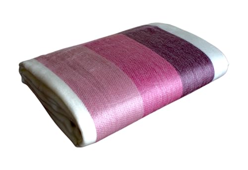 Alpaca Wool Throw Blanket—Pink and White—Luxurious | Large—Plush—Fair Trade—Hypoallergenic and
