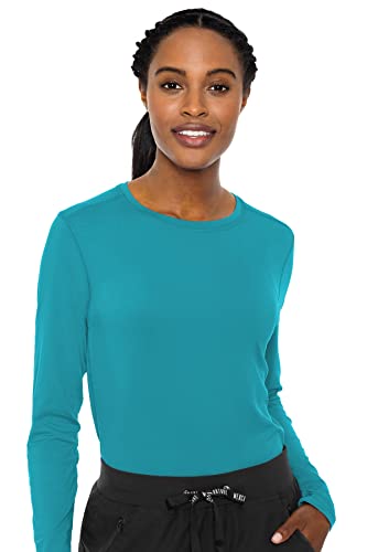 Med Couture Performance Longsleeve Knit Tee For Women, Teal, X-Small #TOP25