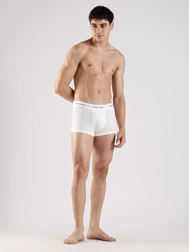 Image of Black Solid Low Rise Trunks - Pack of 3