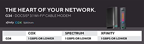 image for ARRIS Surfboard G34 DOCSIS 3.1 Gigabit Cable Modem & AX3000 Wi-Fi 6 Ro