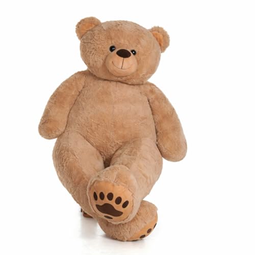 Image of 5 Feet Dark Brown Giant Teddy Bear Soft, Plush, and Cuddly Stuffed Animal for Kids, Birthdays, Anniversaries, Valentine's Day, and Special Occasions Large Huggable (Brown /60 inch)