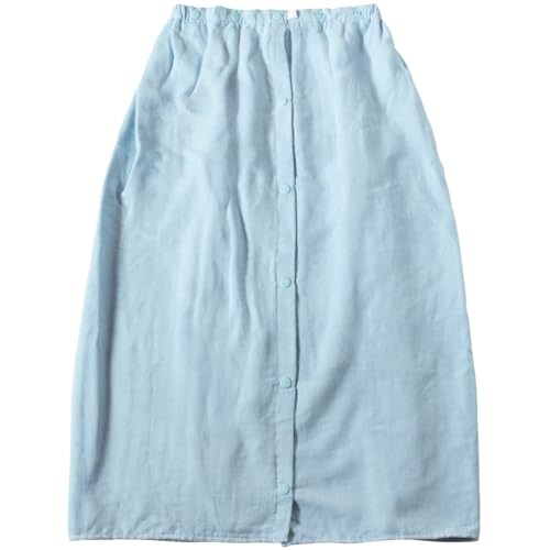 オルタ(oruTa) ラップタオル 大人用 着丈85cm 3WAY キッズ 女の子 男の子 ビーチタオル ボタン調整可 シンプル 吸水速乾 プール 水泳 巻き巻きタオル お着替えタオル 綿100％ ライトブルー