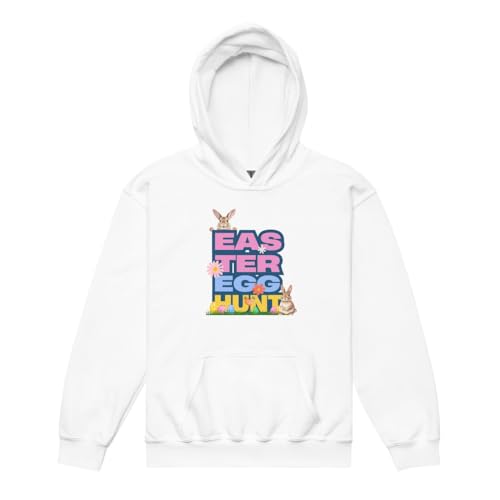 Toy Fan TV Cute Blocked Easter Egg Hunt Youth heavy blend hoodie
