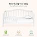 Dream On Me Austin Toddler Day Bed with Rails in White, Low to Floor Toddler Day Bed, Greenguard Gold & Baby Safety Alliance Certified, Non-Toxic Finishes, Side Safety Guard Rail