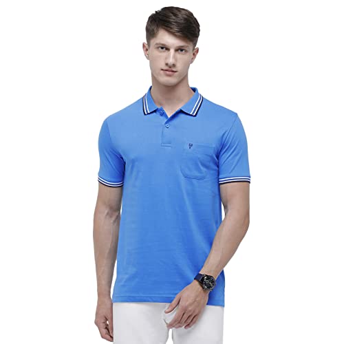 Image of Classic Polo Mens Solid Half Sleeve 100% Cotton Slim Fit Polo Neck T-Shirt (PRISTO-GR02)