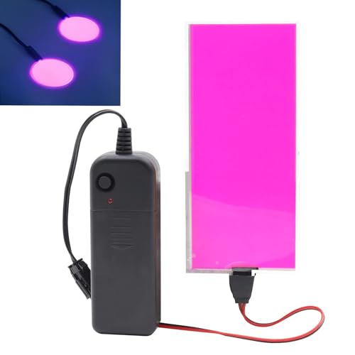 Image of Glowing Eyes Cuttable EL Panel Electroluminescent Light Sheet Decorations Light Lamp Sheet Sheet with Battery Inverter (Pink)