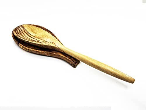 Kityemo Olive Wooden Spoon Rest Cooking Spoon Holder Organizer Heat-Resistant Wood Utensil Rest, Spoon Holder For Stove Top, Kitchen Utensil Holder For Ladles,Turner,Brush,Spatula& More #TOP1