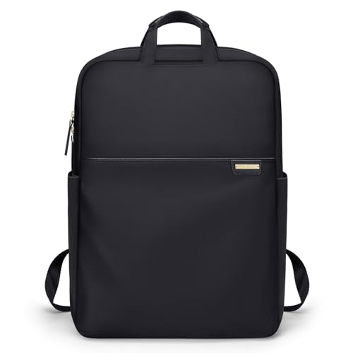 Slim Laptop Backpack for Women, Lightweight Business Backpack for Women Computer Bag Purse for Commuting, Fit 16 Inch, Black