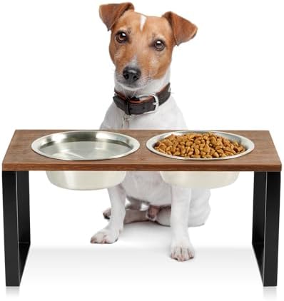 GUUSII HOME Comedero Perro Elevado Soporte Cuenco y Bebedero Alto...