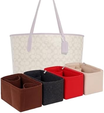 Bag Organizer for Coach City Tote In Signature Canvas 33L x 29H x 15D cmBeige, Style C