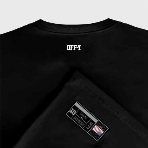 Camiseta Oversized Streetwear Off-Y Authentic Collection (BR, Alfa, G, Regular, preto)