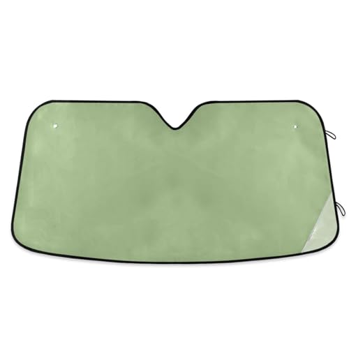 Kigai Green Solid Color Car Windshield Sunshade Front Automotive Sun Shade Foldable UV Sun Visor Protector for Car Truck SUV, 55 x 27.6 Inch by Kigai - Used condition - US$18.99