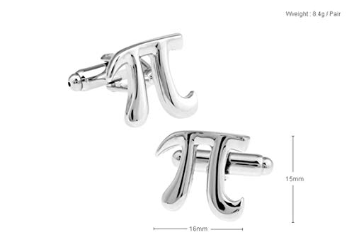 Set de Mancuernillas y Botones Daesar Símbolo Π Plata miniatura 5