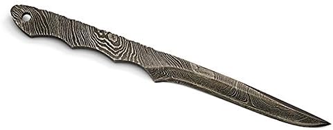 BucknBear Custom Handmade Letter Opener 1095 Damascus Fixed Blade (File Work on Spine)