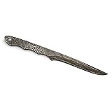 BucknBear Custom Handmade 1095 Damascus Fixed Blade Letter Opener (File Work on Spine)