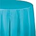 Creative Converting Octy-Round Plastic Table Cover, 82-Inch, Bermuda Blue