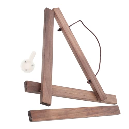 Zynphancer 磁気吊り下げ式ピクチャークリップ 木製アートハンガー ? 絵画ポスターフレーム用耐久ツール 数分で簡単交換 (31.00X2.00X1.60CM,ライト・ブラウン)