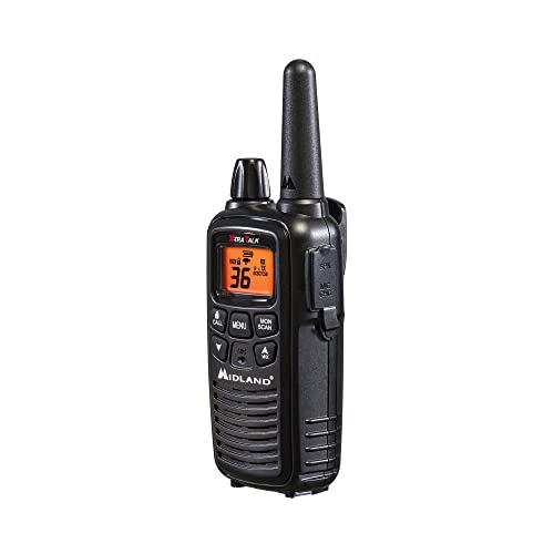 Image of Midland LXT600BBX4 FRS Business Walkie Talkies - Long Range 36-Channel Two-Way Radios with Headsets and Charging Base, NOAA Weather Alerts (8-Pack, Black)