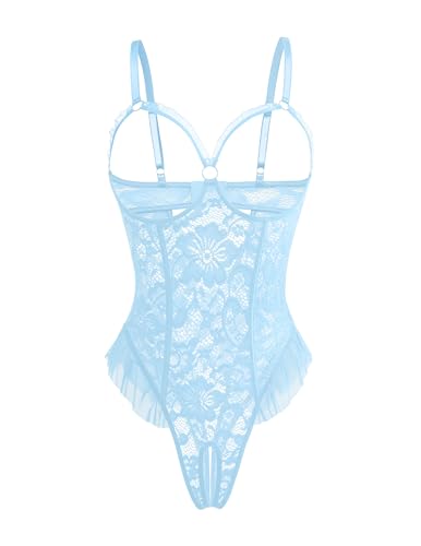 Image of Avidlove Women One Piece Lingerie Sexy Lace Babydoll Mini Bodysuit