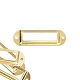 Craftelier - Set of 4 Basic Metallic Label Holders for Decorating Your Scrapbooking Projects and Labeling Albums, Planners, Notebooks or Organizing Boxes - Size 7 x 2 cm - Gold Color