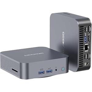 GEEKOM Mini PC GT13 PRO, Intel Core i9-13900HK (14C/20T, hasta 5.4GHz), 16 GB DDR4 RAM, 1 TB PCIe 4.0 NVMe SSD, diseño de aluminio Windows 11 Pro computadora de escritorio con USB 4, Wi-Fi 6E, BT 5.2