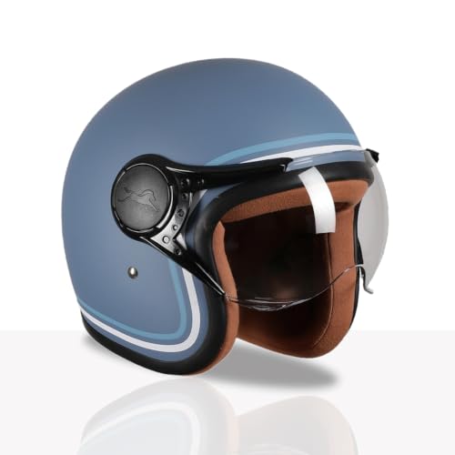 Image of TVS MissFit Women's Open Face Helmet | Lightweight Shell | Pastel Colors Designed Exclusively for Women | Extreme Comfort Fit for Girls | Clear Visor | DOT & ISI Certified