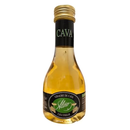Vinagre de Cava Sin Gluten - Botella de Cristal de 250 ml, Vinagre Gourmet para Cocina y Ensaladas, Ideal para Platos Especiales y Maridajes, Producto Artesanal