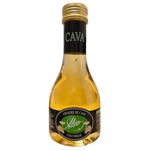 Vinagre de Cava Sin Gluten - Botella de Cristal de 250 ml, Vinagre Gourmet para Cocina y Ensaladas, Ideal para Platos Especiales y Maridajes, Producto Artesanal