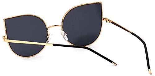 OWL Cat Eye Women Fashion Designer Sunglasses Metal Frame Colored Lens3