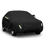  Pujuas - Lona impermeable para coche SUV, color negro, funda de protección, 4,8 x 1,9 x 1,8 m