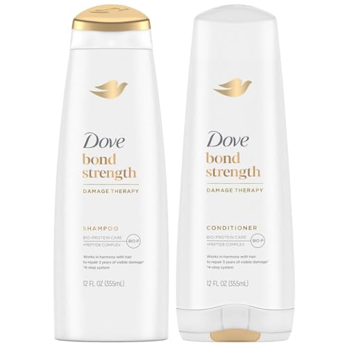 Dove Bond Strength Shampoo & Conditioner Set –?Daily Strengthening Treatment for Dry, Damaged Hair, 12 Oz Ea