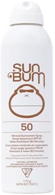 Sun Bum Mineral SPF 50 Sunscreen Spray - Broad Spectrum Natural Sunscreen UVA/UVB Protection - Vegan & Hawaii 104 Act Compliant Oxybenzone/Octinoxate Free - 177ml