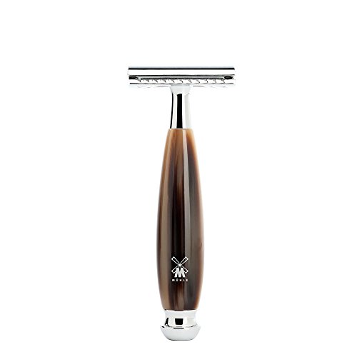 MÜHLE VIVO Double Edge Safety Razor for Men, Closed Comb, Brown Horn Resin image 5