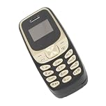 Garsent Unlocked Smallest Mobile Phone, Tiny Mini Mobile with Voice Changer, Hands Free Bluetooth Dialer Phone for Students, Child, Support Dual SIM Card, 0.66 Inch (Black and Gold)