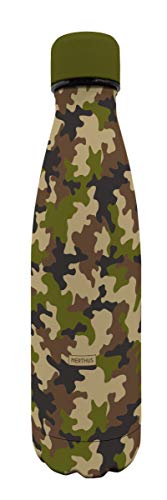 Nerthus Botella Termo Doble Pared para frios y Calientes Diseño Leopardo de Acero Inoxidable 500 ml Libre de BPA, 18/8