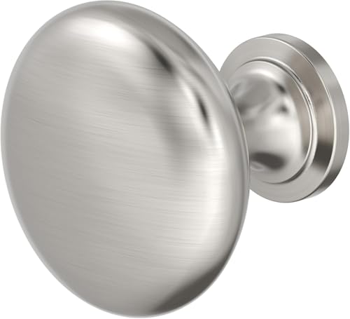 Amerock | Cabinet Knob | Satin Nickel | 1-1/4 inch (32 mm) Diameter | Edona | Drawer Knob | Cabinet Hardware (Pack of 10) - Thumbnail 7