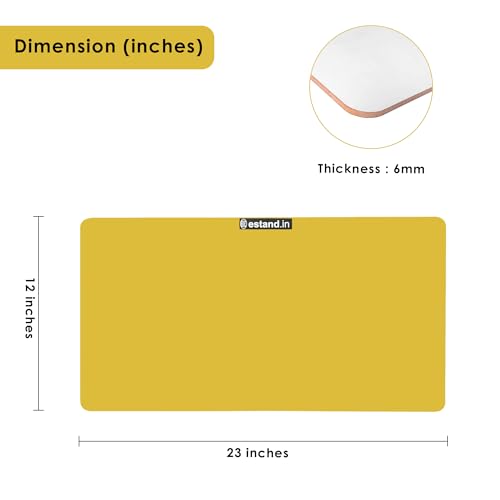 Image of Lap Board for Study | Home | Dining | Office | Laptop | Computer Desk | Reading & Writing | Multi-Purpose | Made in India | (Yellow, Lap Board 12 inchX23 inch Yellow)