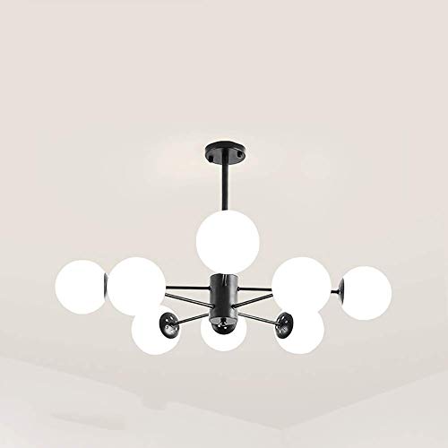 Lustre Spoutnik industriel 8 têtes pour salon chaleureux
