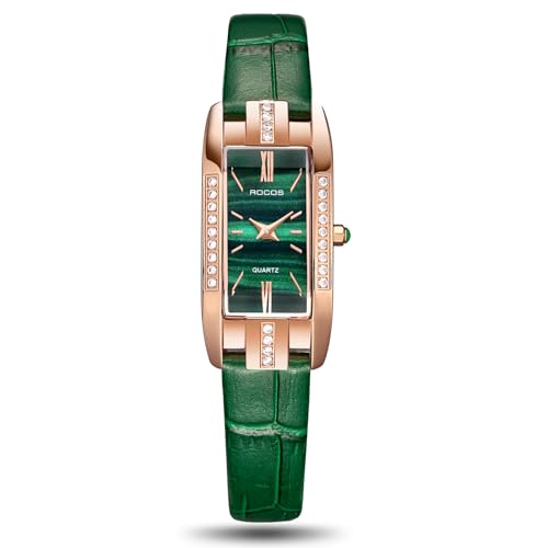 Montre analogique à quartz étanche boîtier or rose et finitions luxe