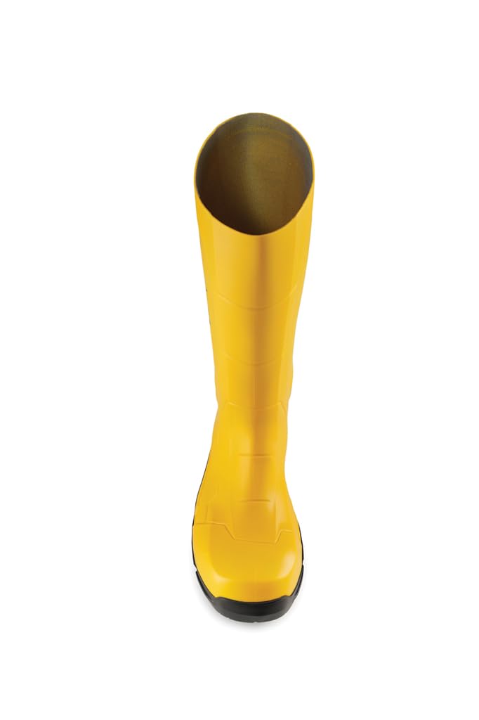 DUNLOP JobGuard S5 – Bottes de travail pour hommes et femmes - Bottes de sécurité – Imperméable - Embout en acier - Antidérapant SRC - Résistant aux produits chimiques – Jaune – Pointures 35 à 50