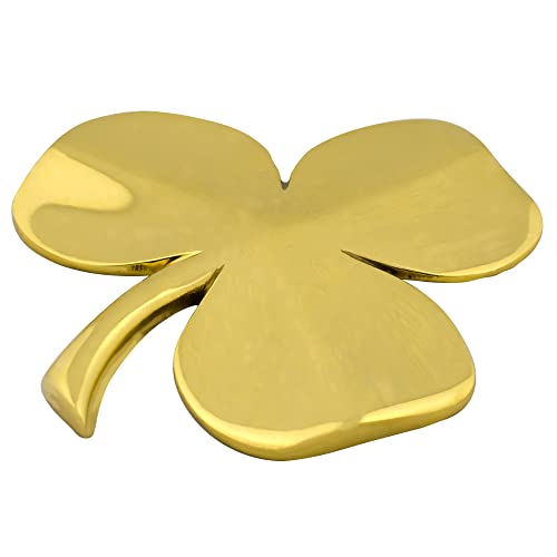 Village Gift Importers Three Leaf Clover With Irish Blessing | Hang On Your Wall Or Use As Paperweight | Great Saint Patrick's Day Décor | 5" Tall | Brass Shamrock | Gold-Tone Finish #TOP1
