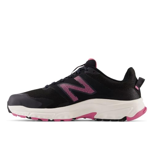 New Balance Women's Fresh Foam 510 V6 Trail Running Shoe, Black/Real Pink/Phantom, 5 Wide