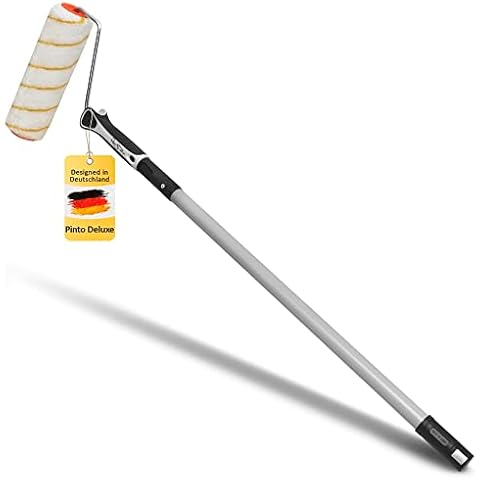 Pinto Deluxe® Farbrolle/Farbroller + Teleskopstab 75-125 cm + Best Grip Bügel inkl. E-Book Cover