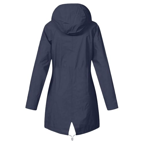 Chaqueta de tela para montañismo mujer abrigo senderismo impermeable con capucha 3